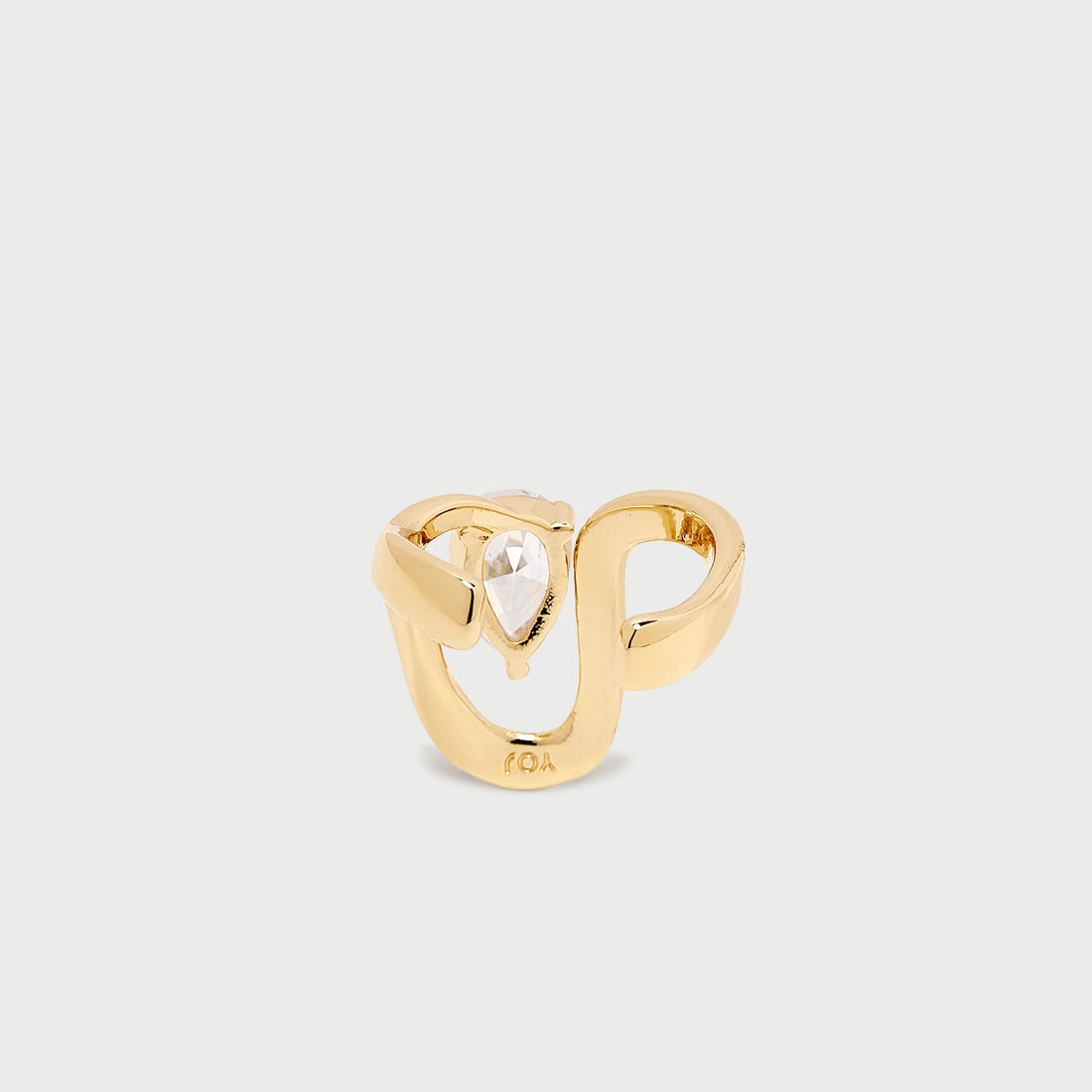 Minos Crystal Band Ring in Gold