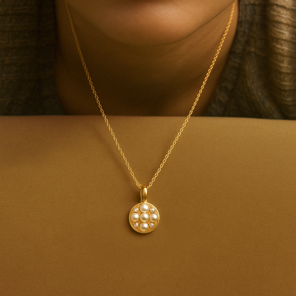 POTOSKA x YOJ Stan Pearl Mini Pendant Necklace in Gold