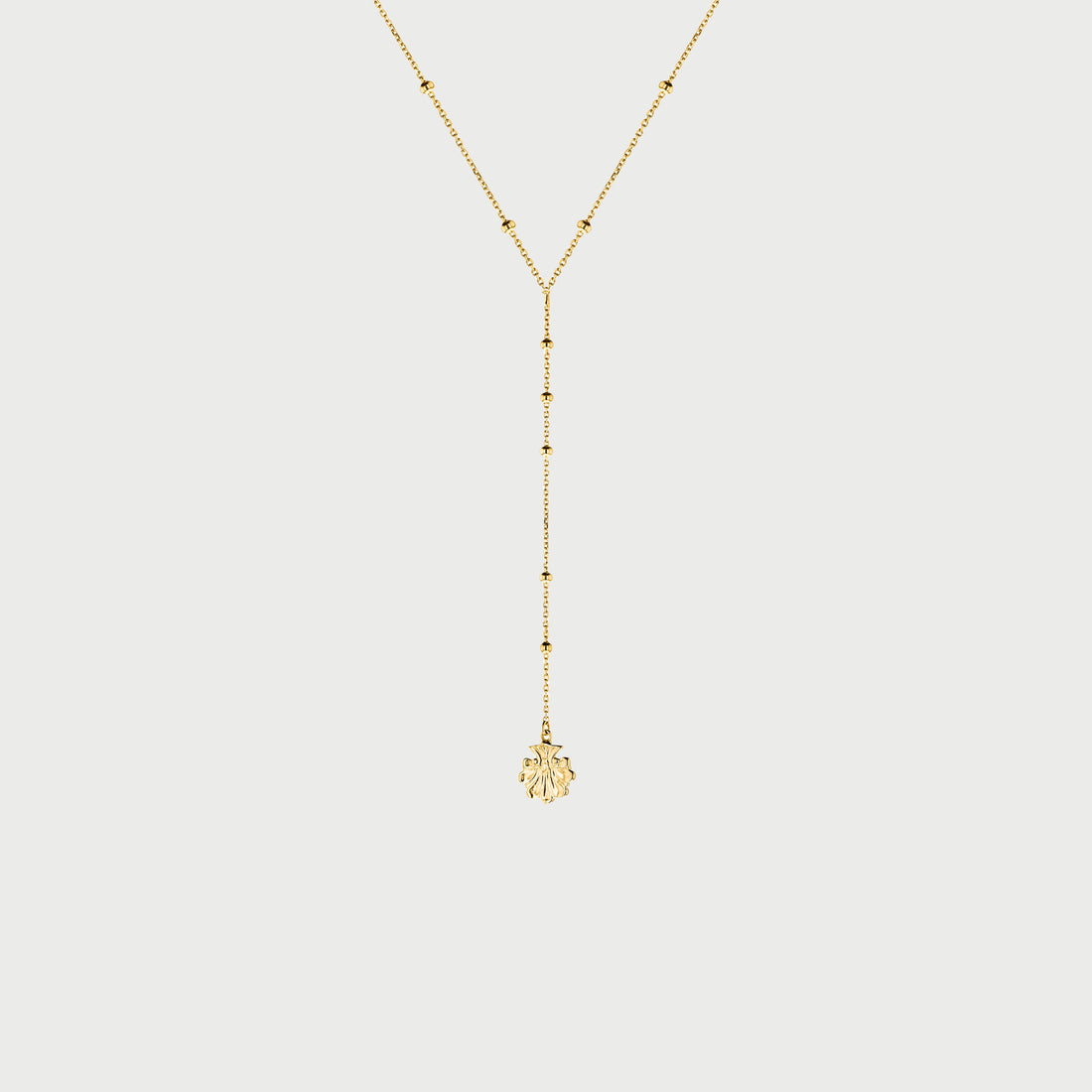 Bonnet Lariat Beaded Necklace in Gold