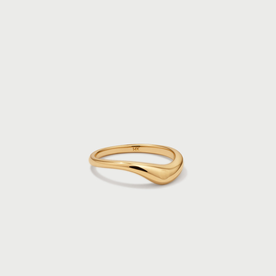 14ct Yellow Gold Pouble Wave Skinny Ring