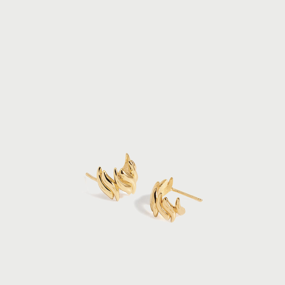 Mini Claw Hoop Earrings in Gold