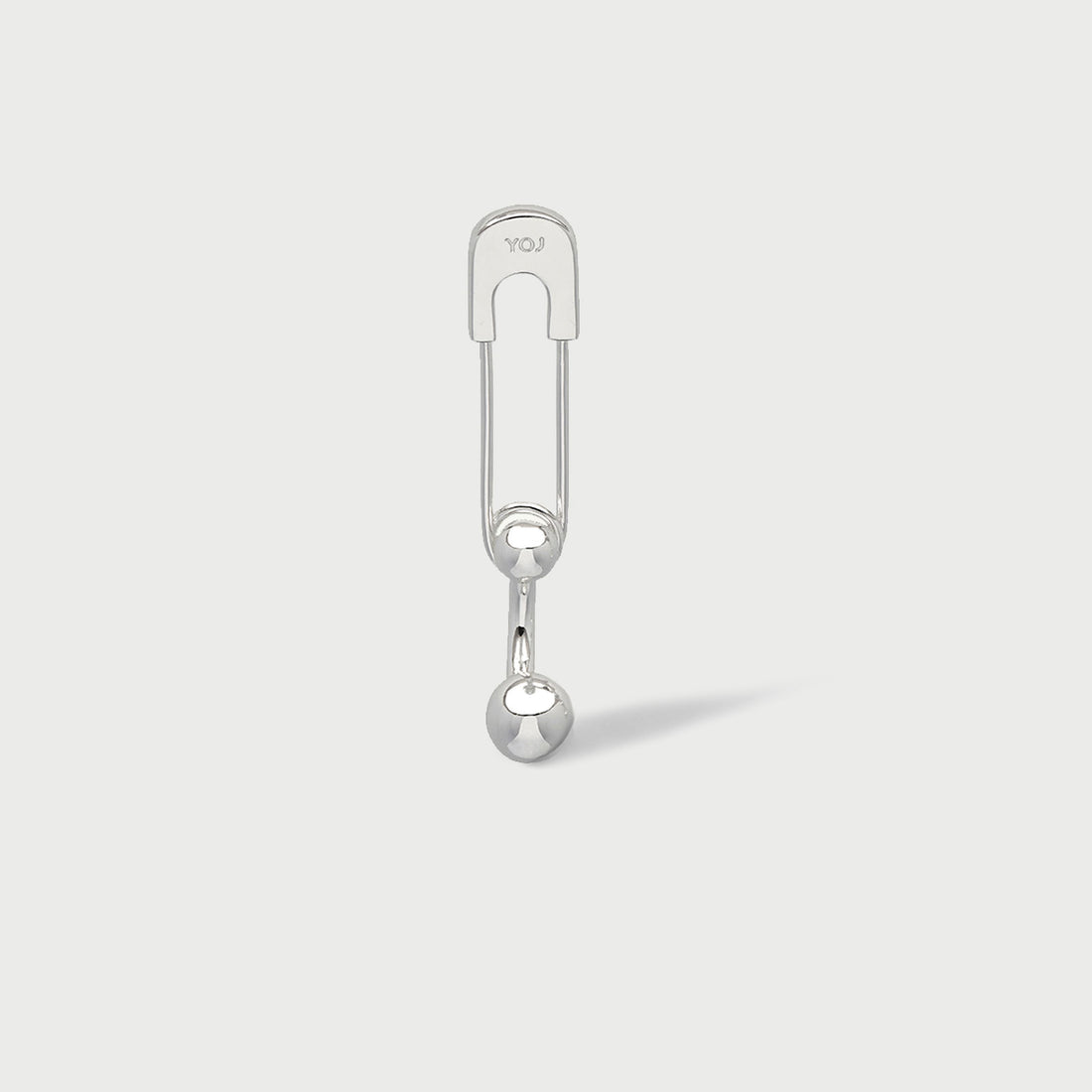 CUTOUT x YOJ Mini Pin Stud Earring in Silver