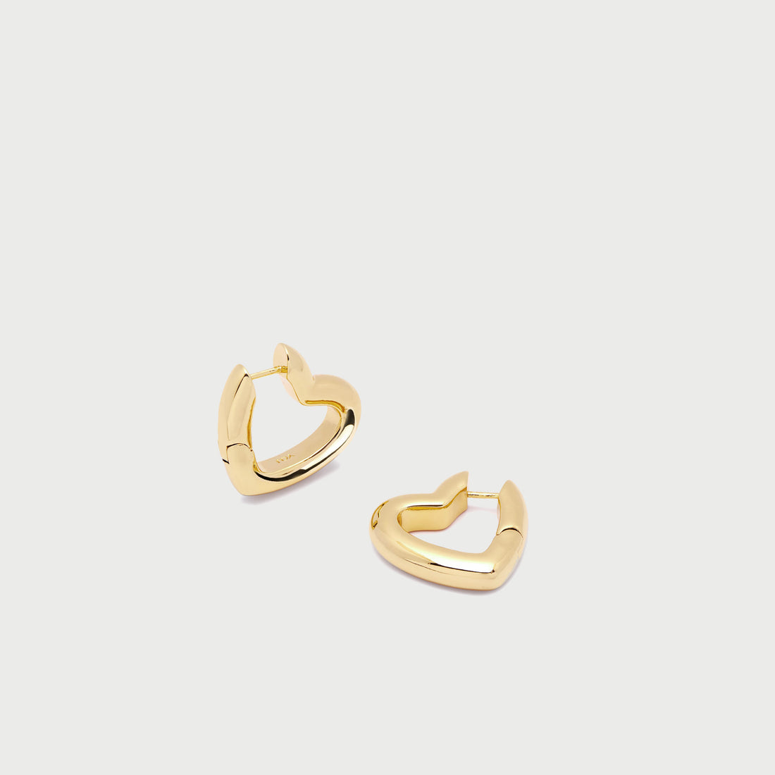 Loff Mini Heart Hoop Earrings in Gold