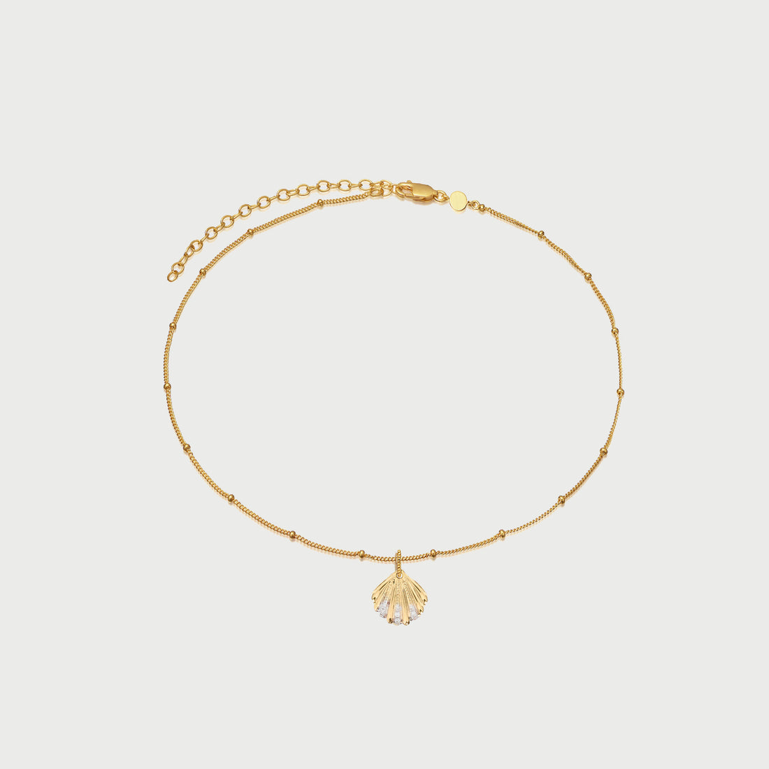 Alva Chocker Beaded Necklace in Gold