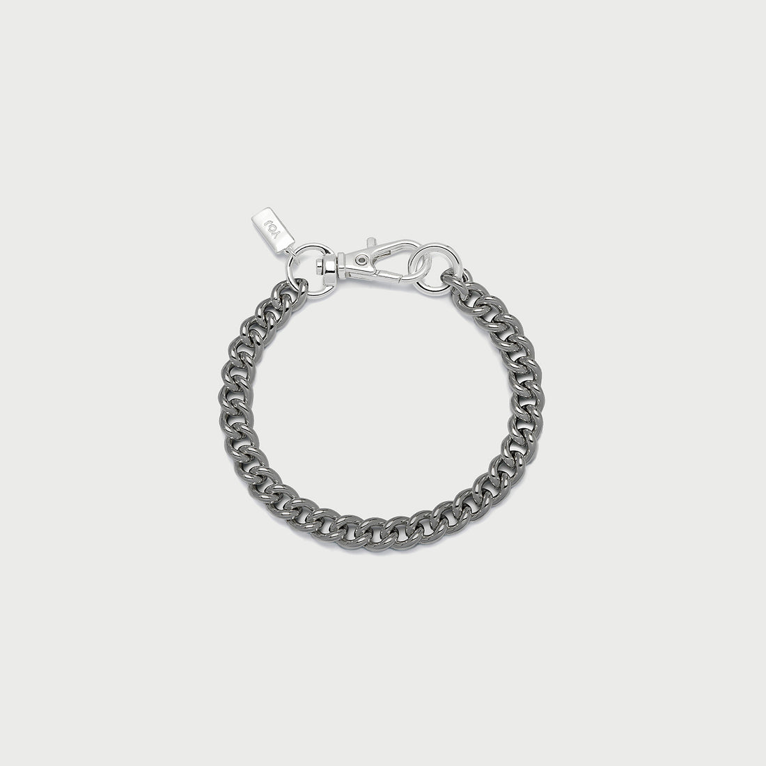 Curb Hook Bracelet in Gunmetal