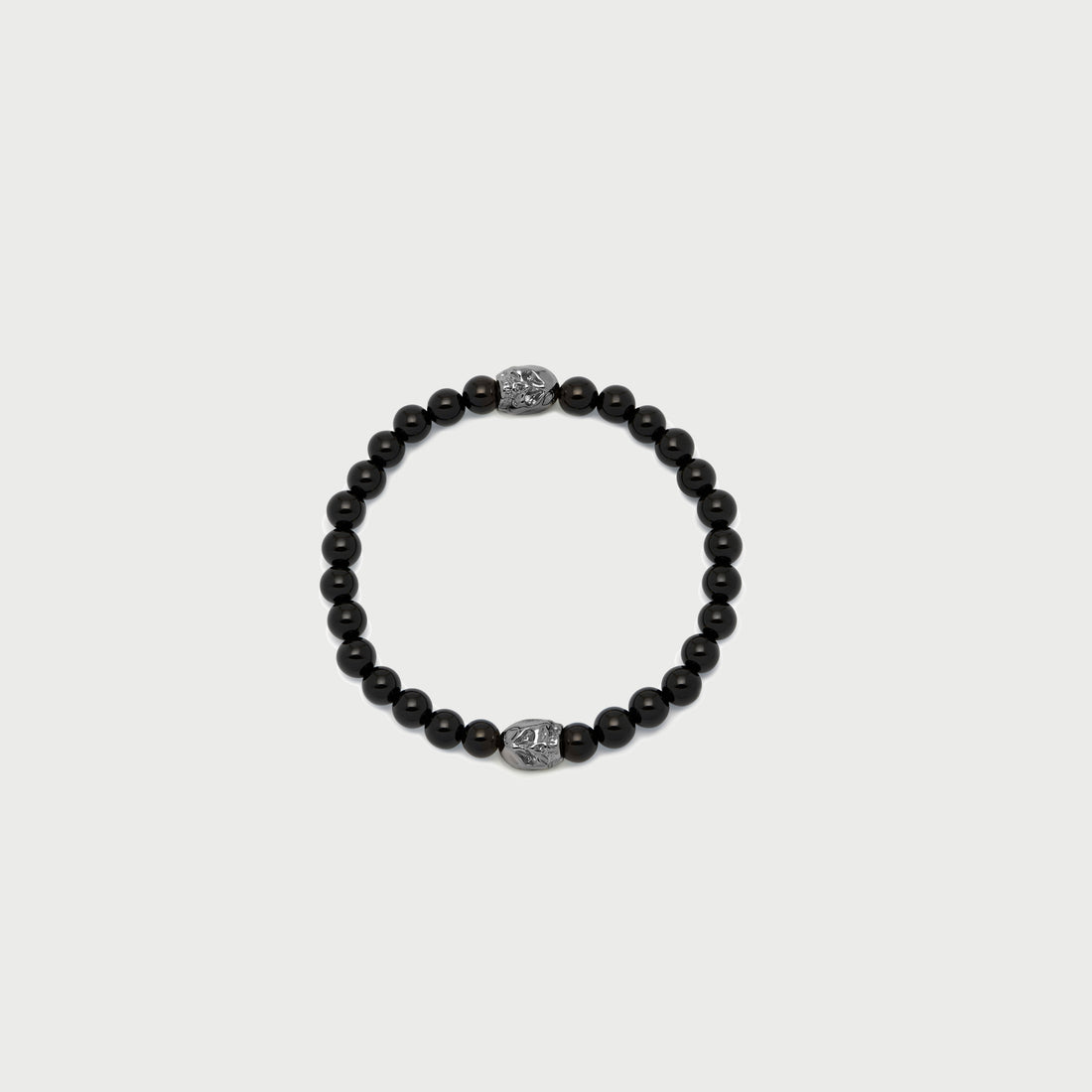 Scream Black Onyx Bracelet in Gunmetal