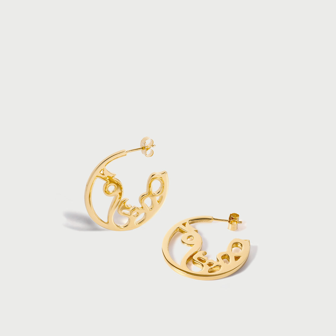 Snake Maxi Hoop Earrings in Gold