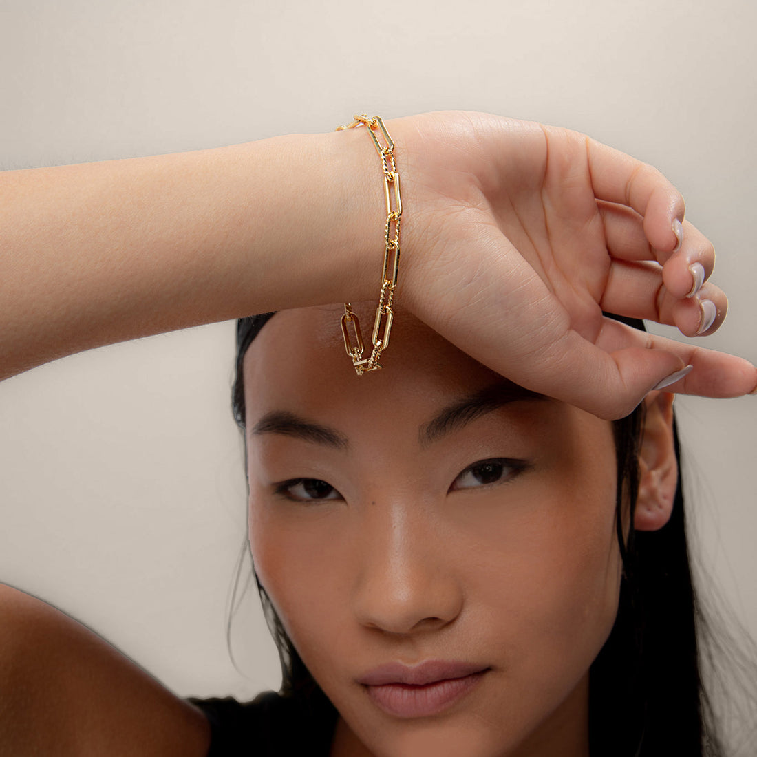 Rope Slim Oto Chain Bracelet in Gold