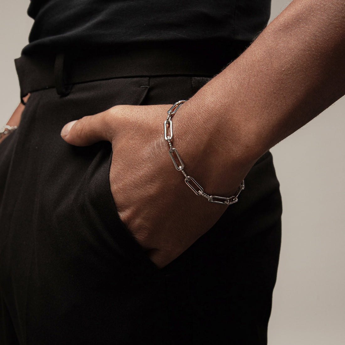 Oto Slim Chain Bracelet in Silver