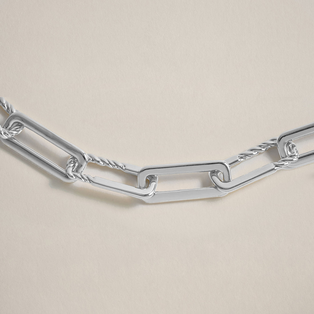 Oto Large Maxi Rope Chain Bracelet in Silver