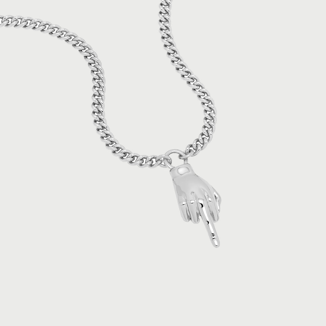 Attitude Pendant Necklace in Silver