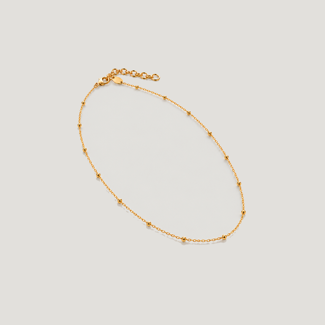 FALVO BEADED CHOKER NECKLACE IN GOLD