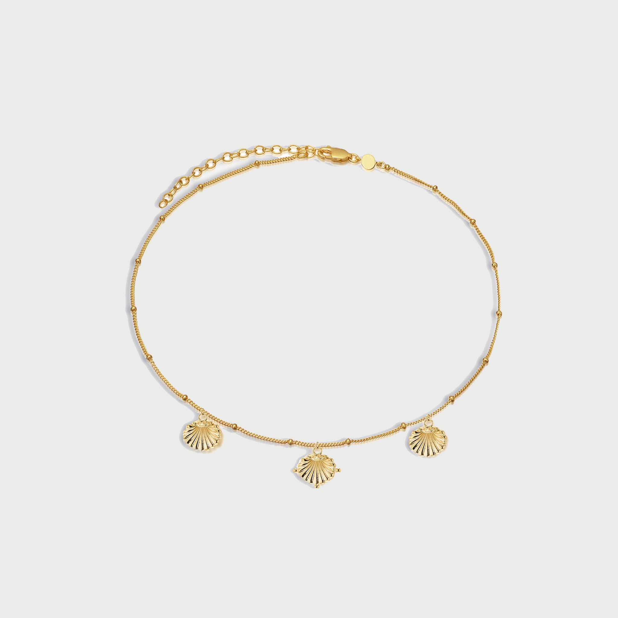 Concha Choker Beaded Necklace  in Gold