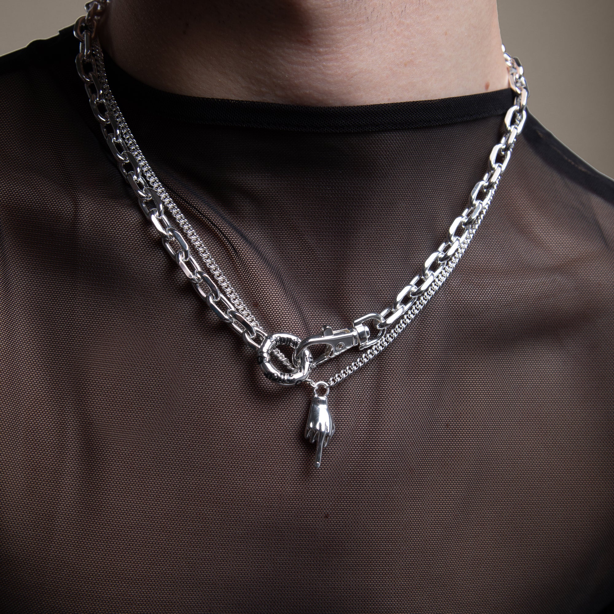 Ring X-Large Necklace in Silver