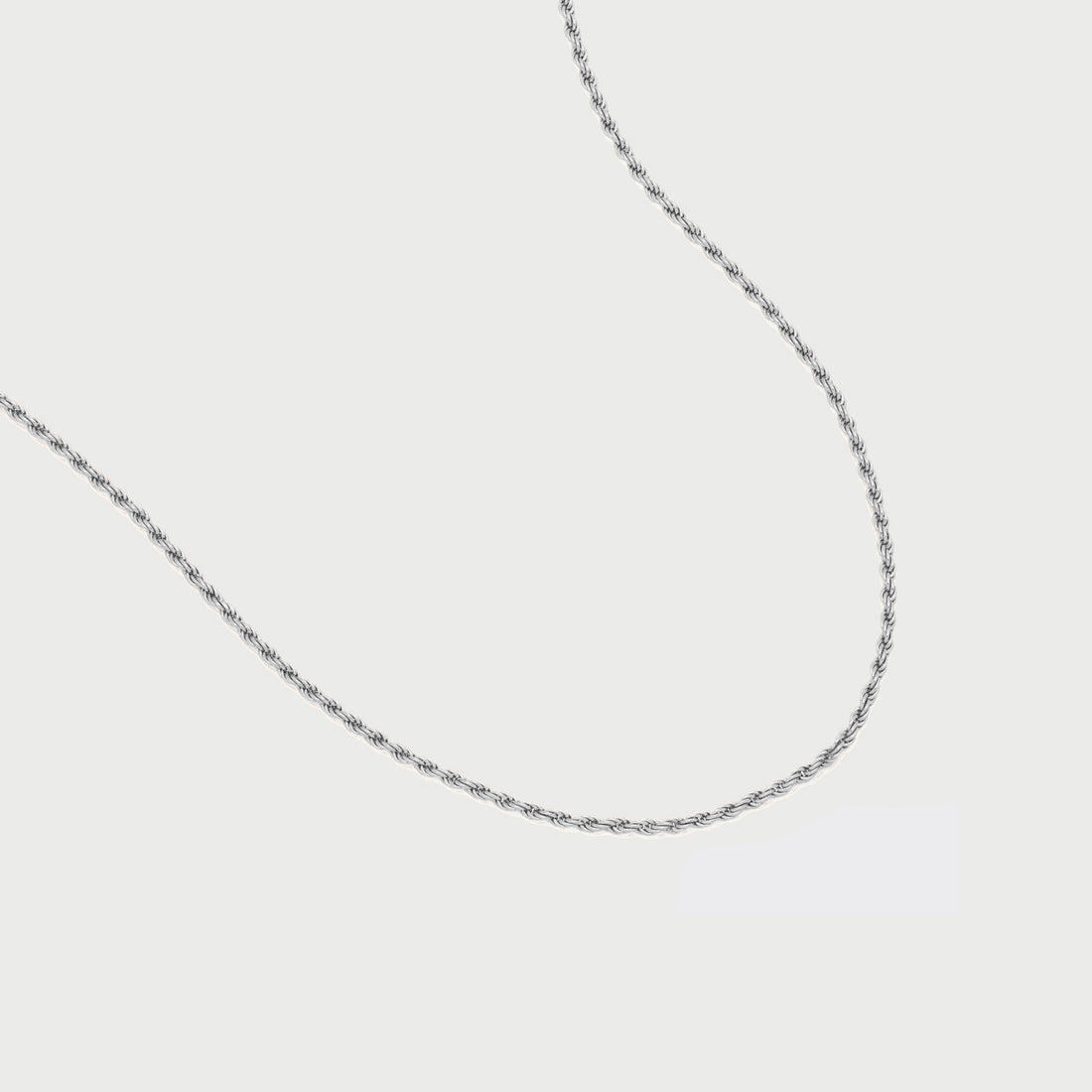 Loff Mini Pendant Rope Necklace in Silver