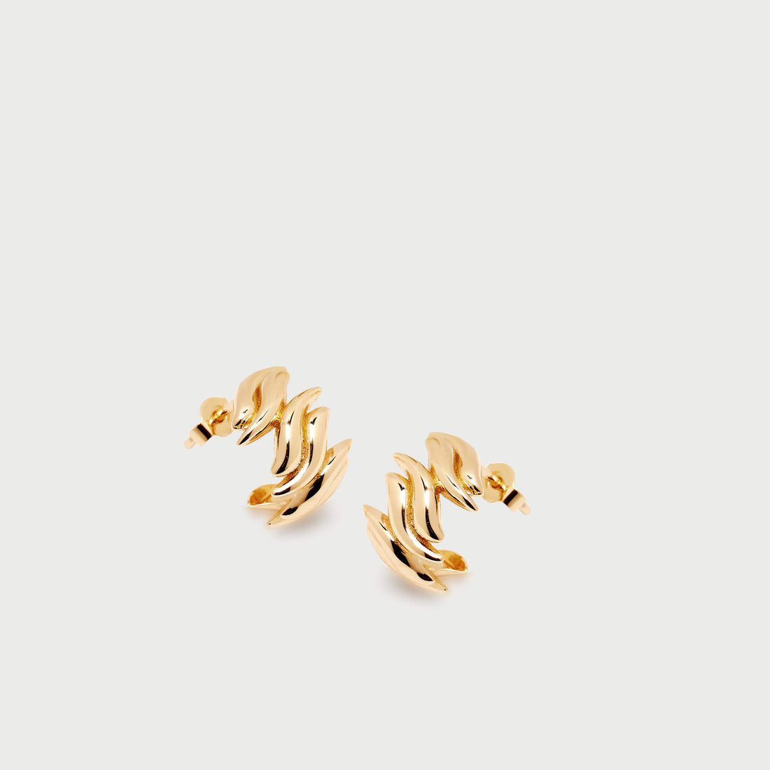 Mini Claw Hoop Earrings in Gold