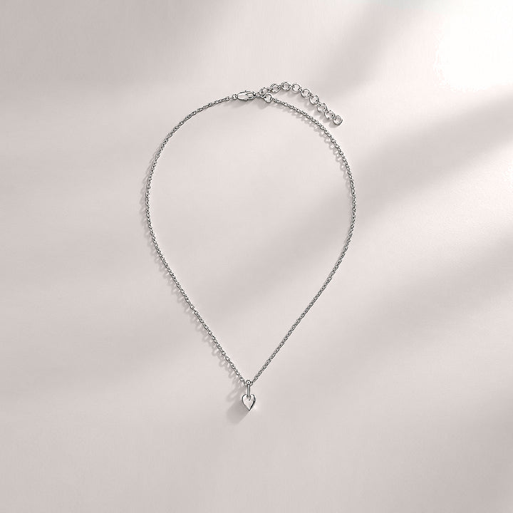 Loff Mini Heart Pin Choker in Silver