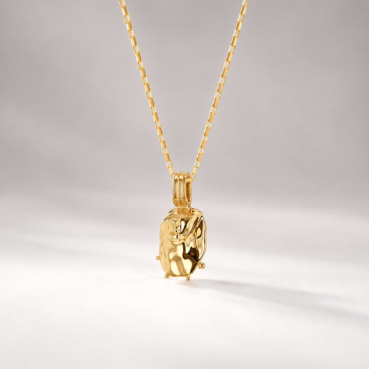 Velya Twin Pendant Necklace in Gold