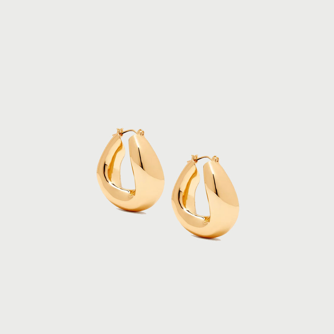 Falin Midi Hoop Earrings in Gold