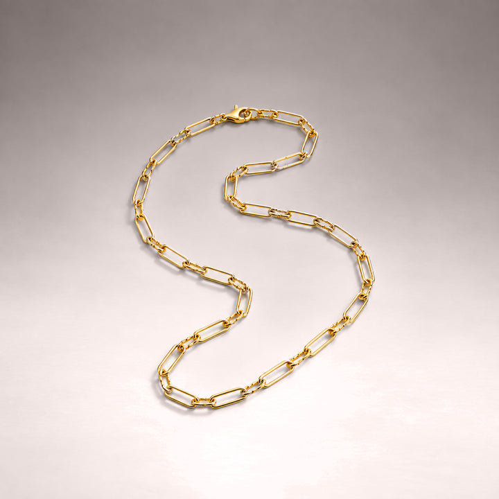 Molten Link Chain Necklace In Gold