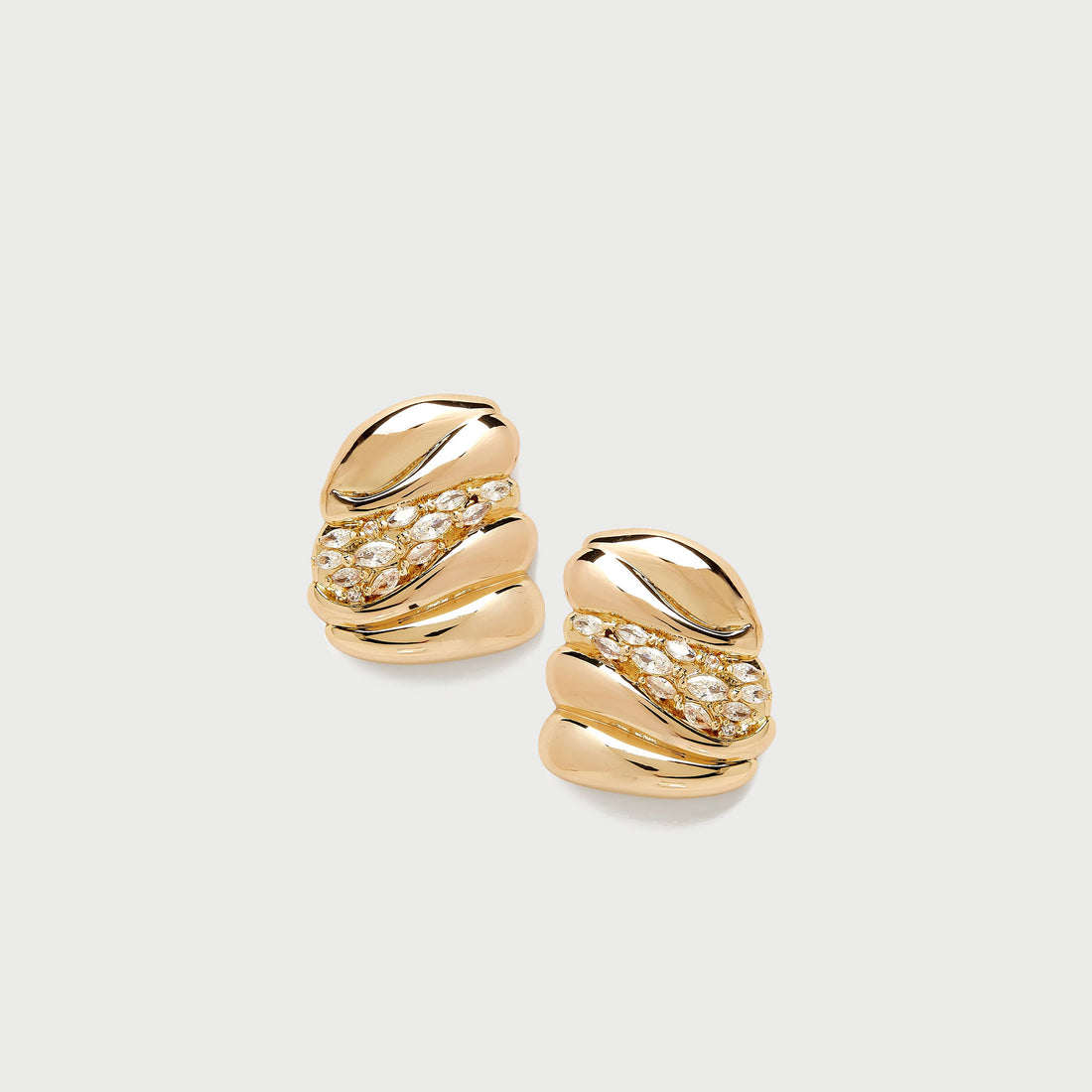 Sandy Pave Maxi Stud Earrings