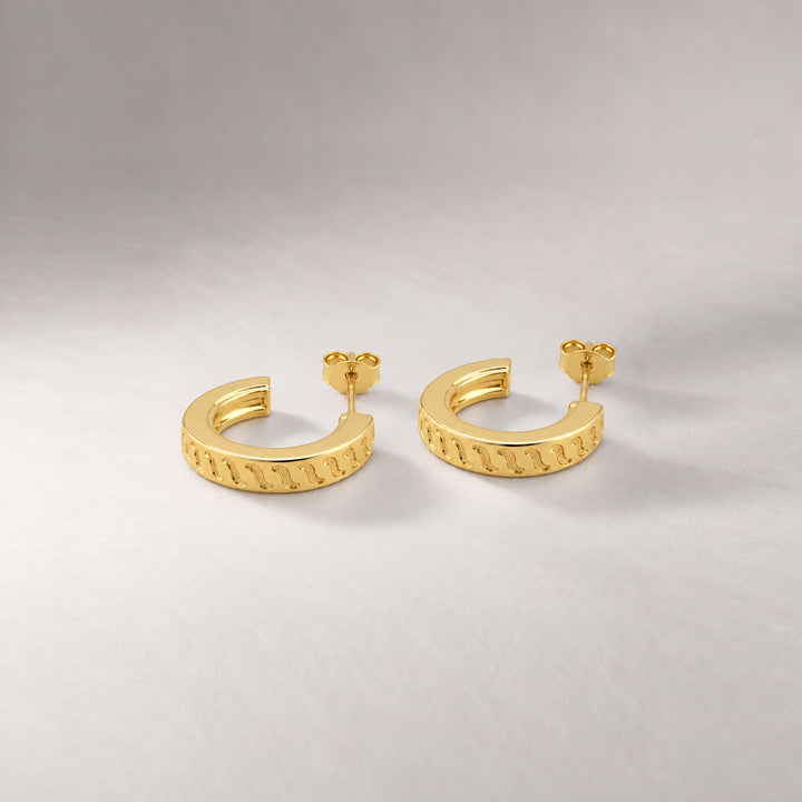 Rorun Middi Hoop Earrings in Gold