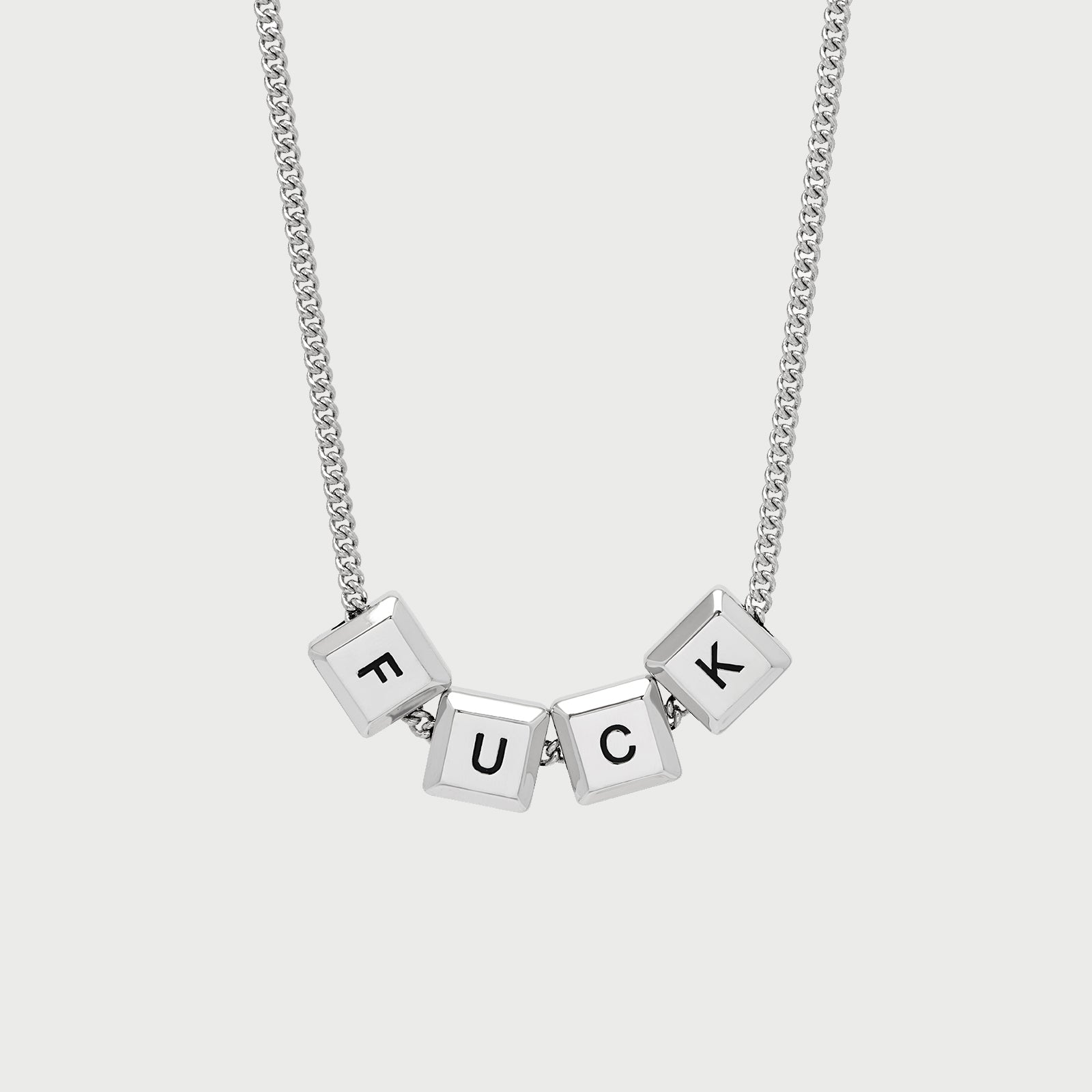 F Necklace in Silver