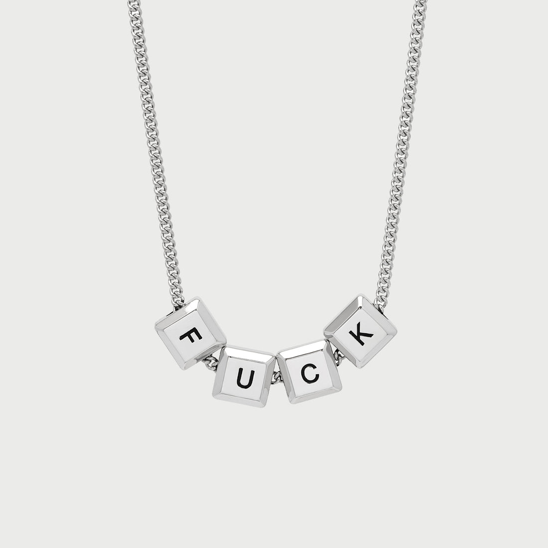 F Necklace in Silver