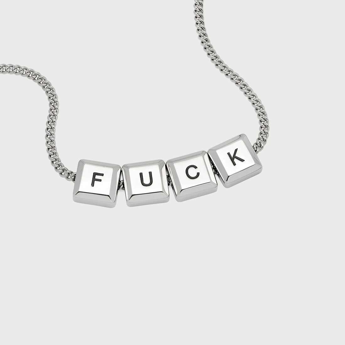 F Necklace in Silver