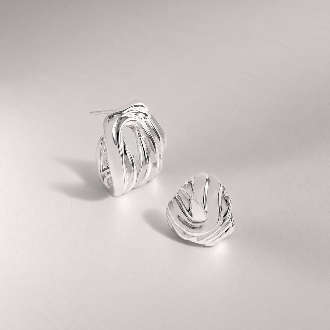 Marlo Maxi Mix Match Studs in Silver