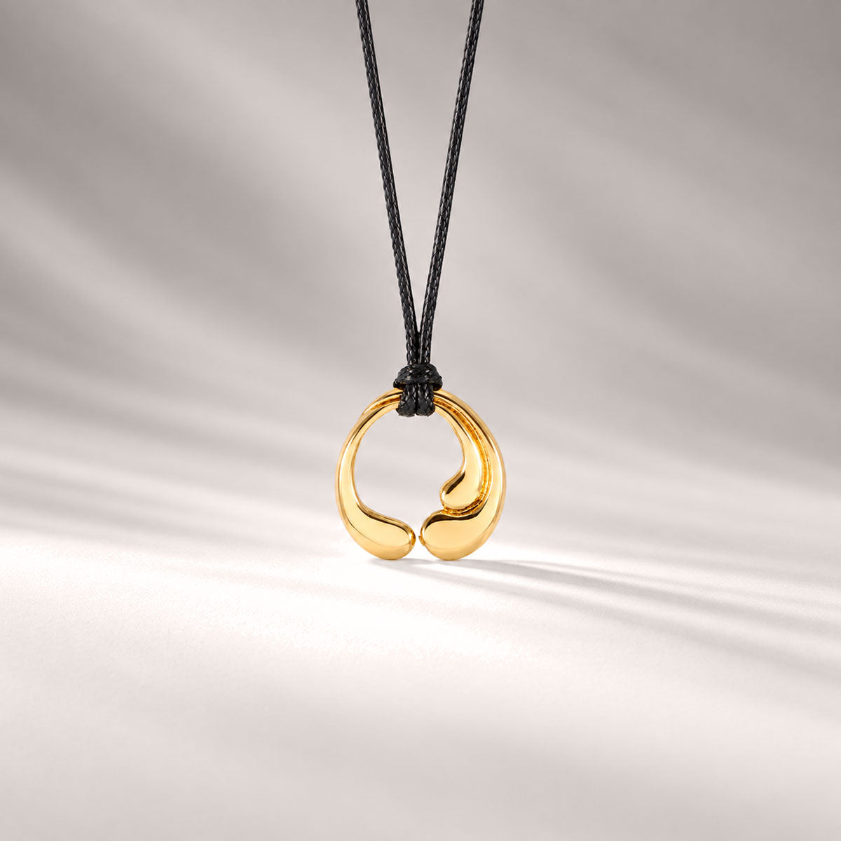 Mirage Mini Cord Necklace in Gold and Black