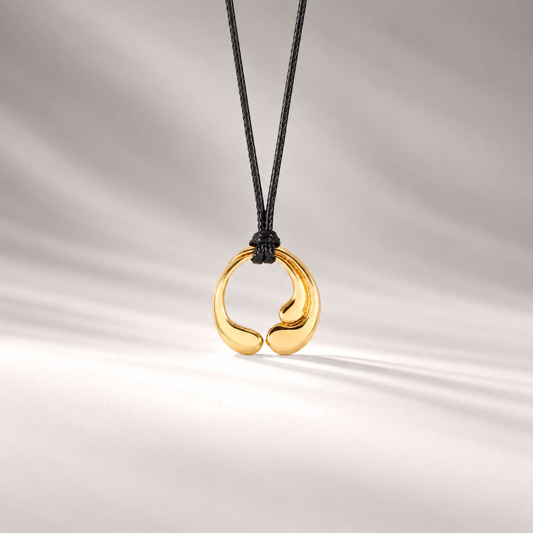 Mirage Mini Cord Necklace in Gold and Black