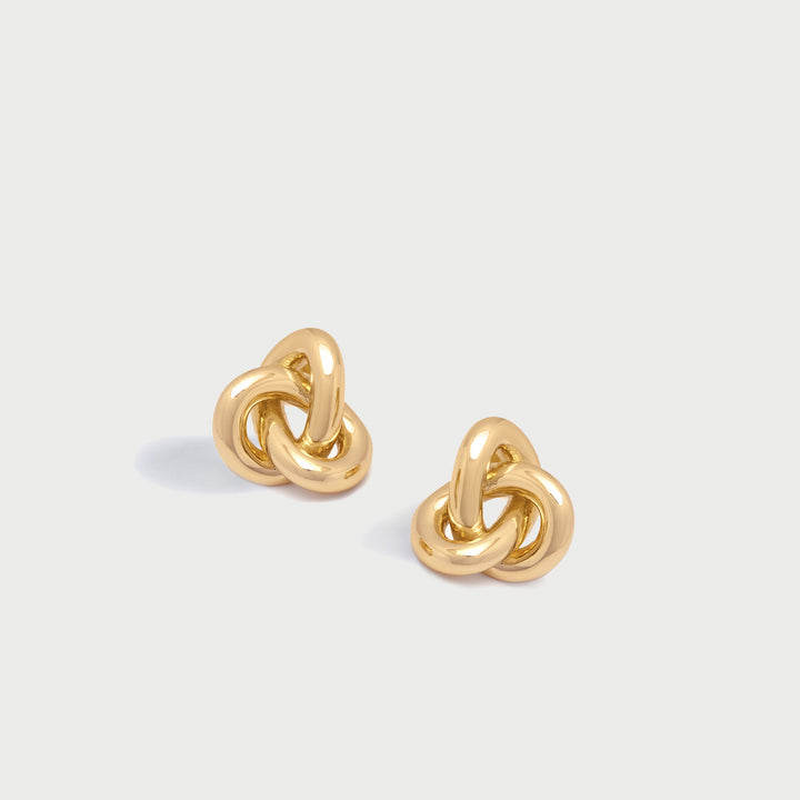 Seva Midi Face on Stud Earrings in Gold