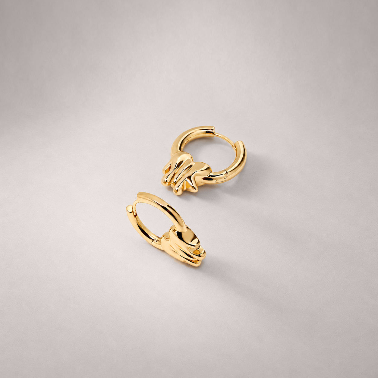 LOFF IT MINI CHARM HOOPS IN GOLD