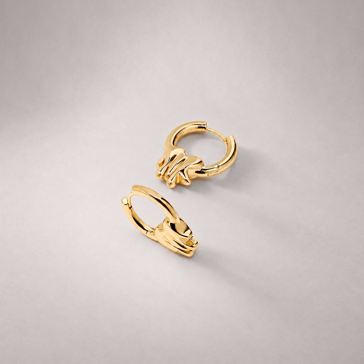 LOFF IT MINI CHARM HOOPS IN GOLD