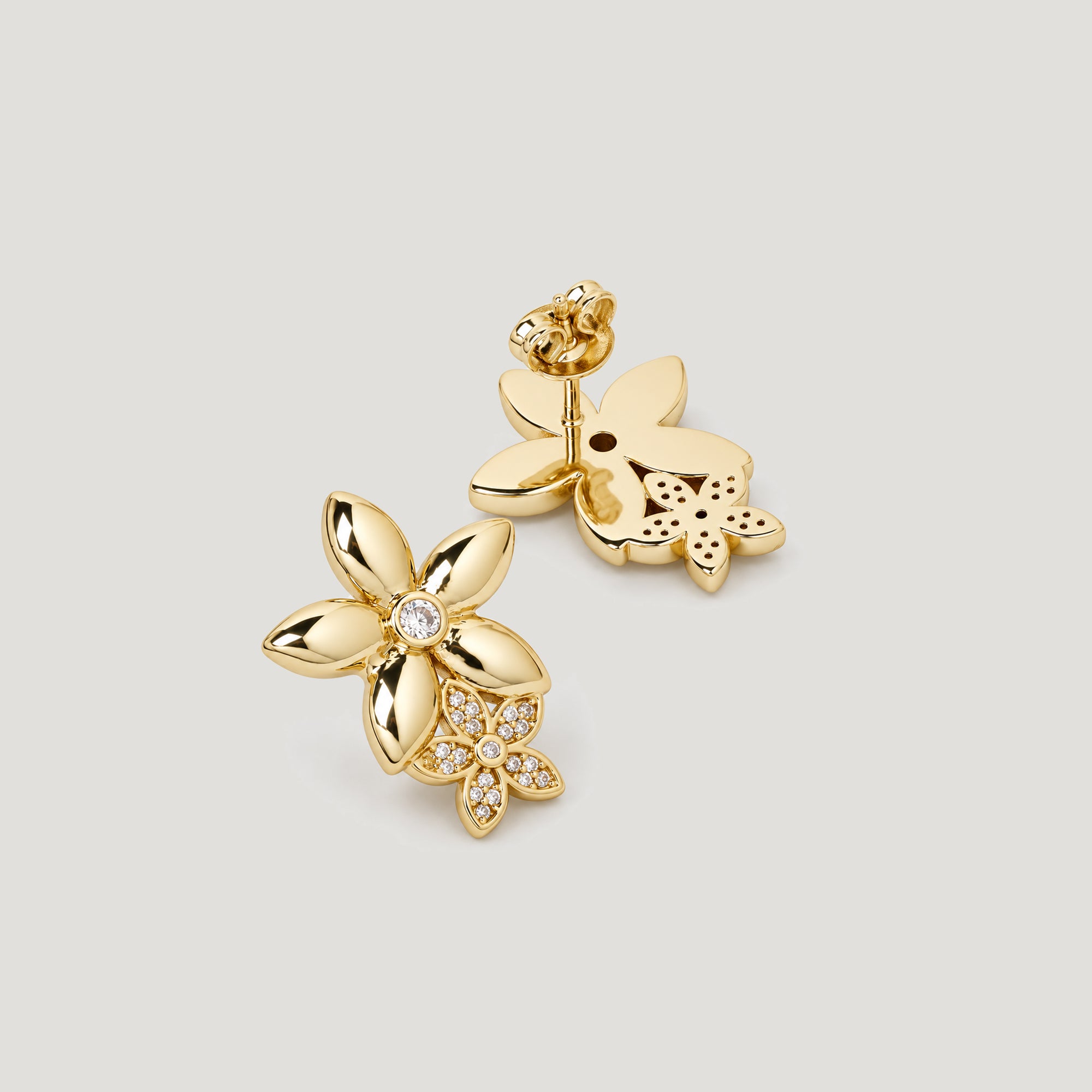 MEIGU CRYSTAL STUDS IN GOLD & CRYSTALS
