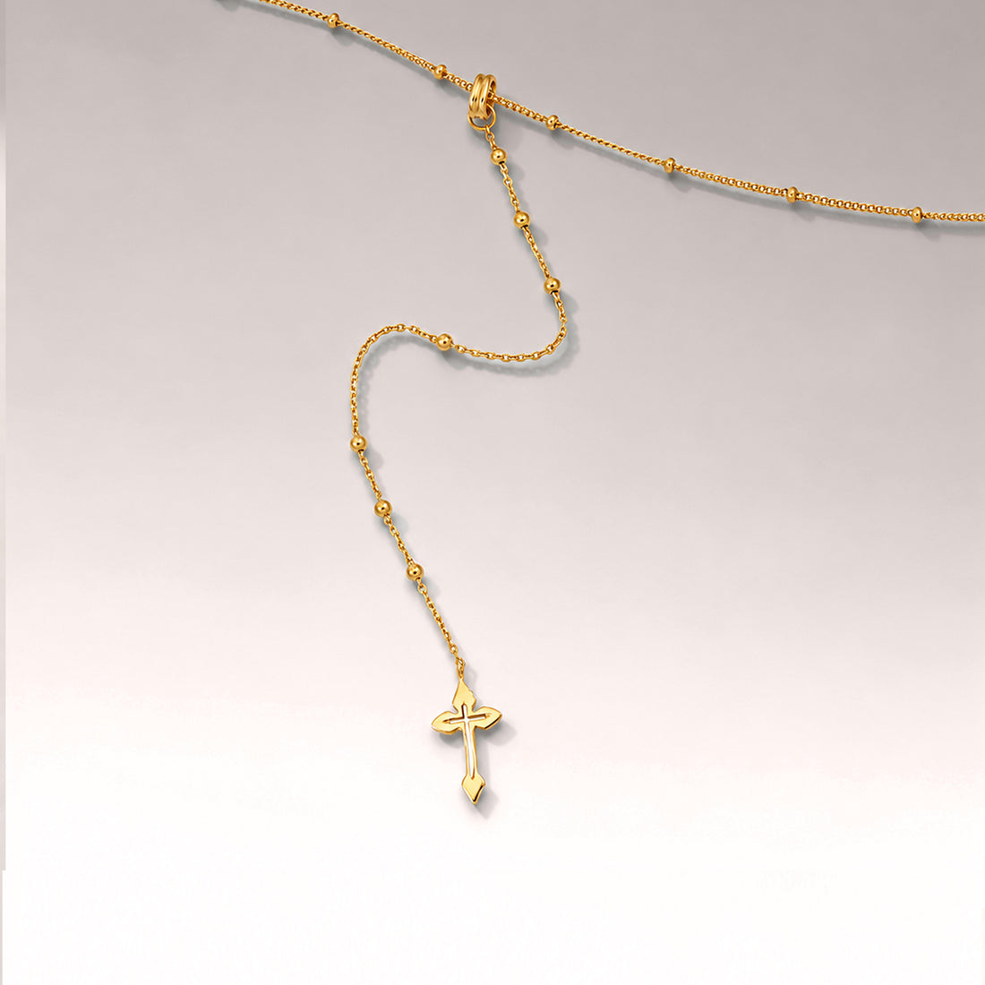 CROSS LARIET NECKLACE IN GOLD