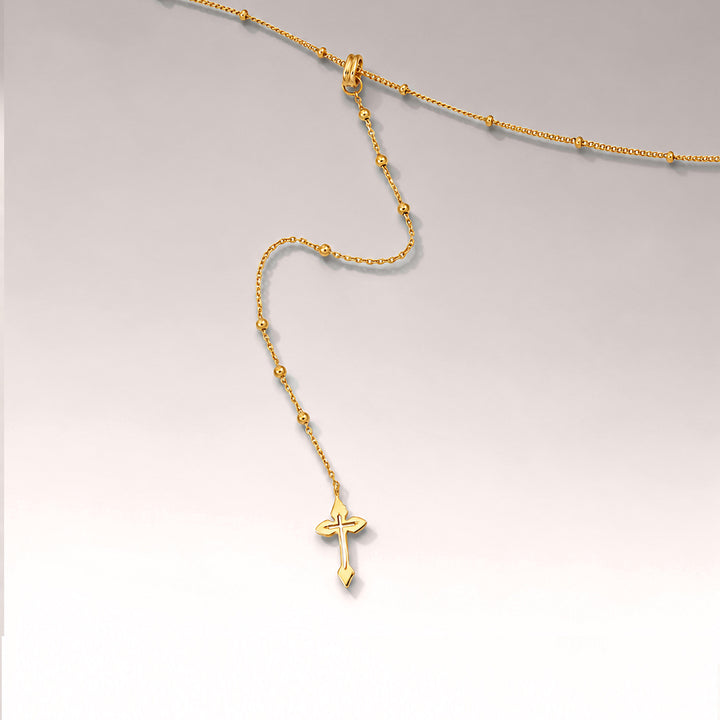 CROSS LARIET NECKLACE IN GOLD