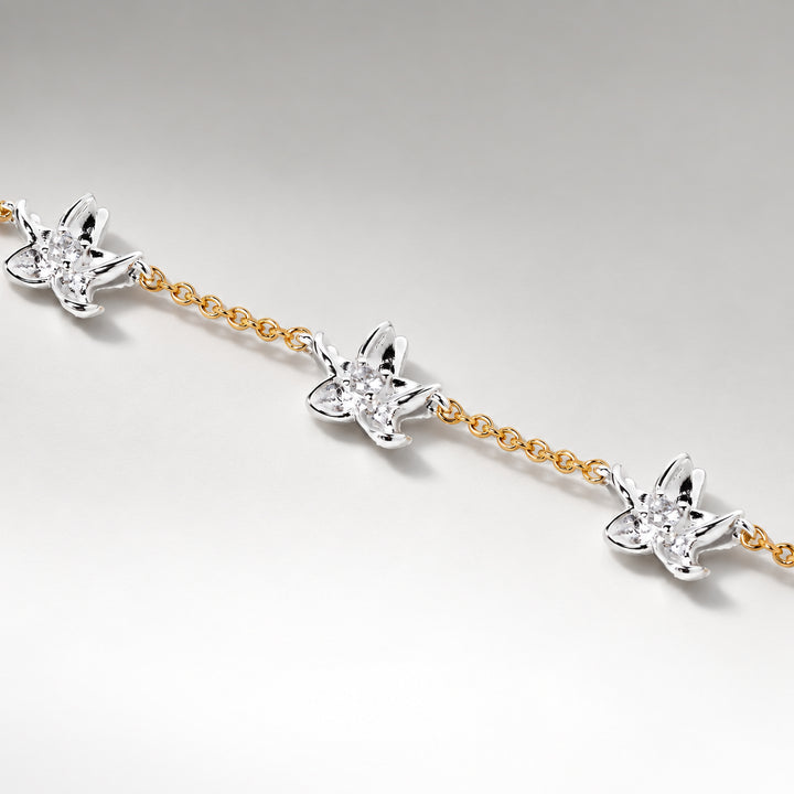 Luludi Flower Mix Metal Bracelet in Gold