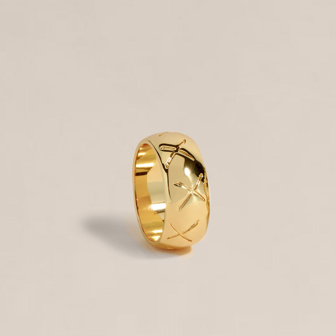 X-ray Band Ring in Gold