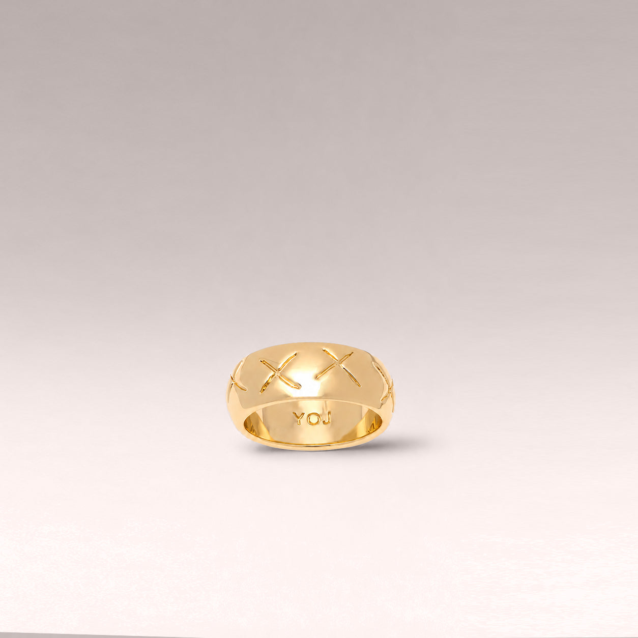 EX BAND RING IN GOLD