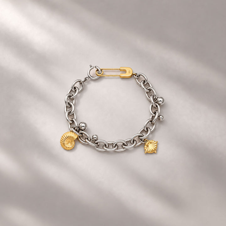 Stella Curb Chain Bracelet in Silver and Two Tone