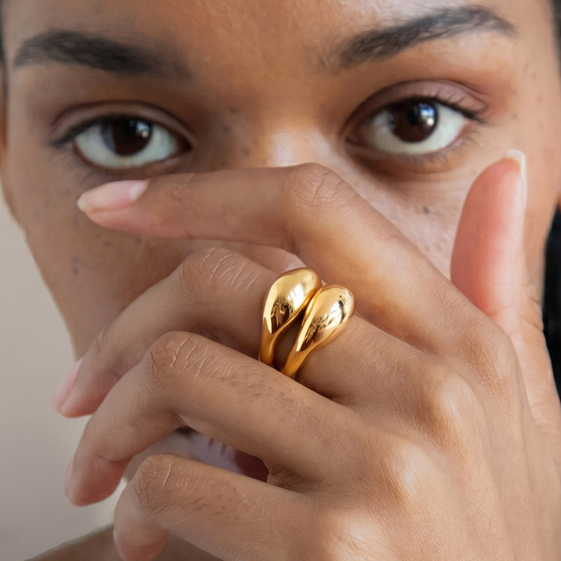 Ine Ring Set in Gold