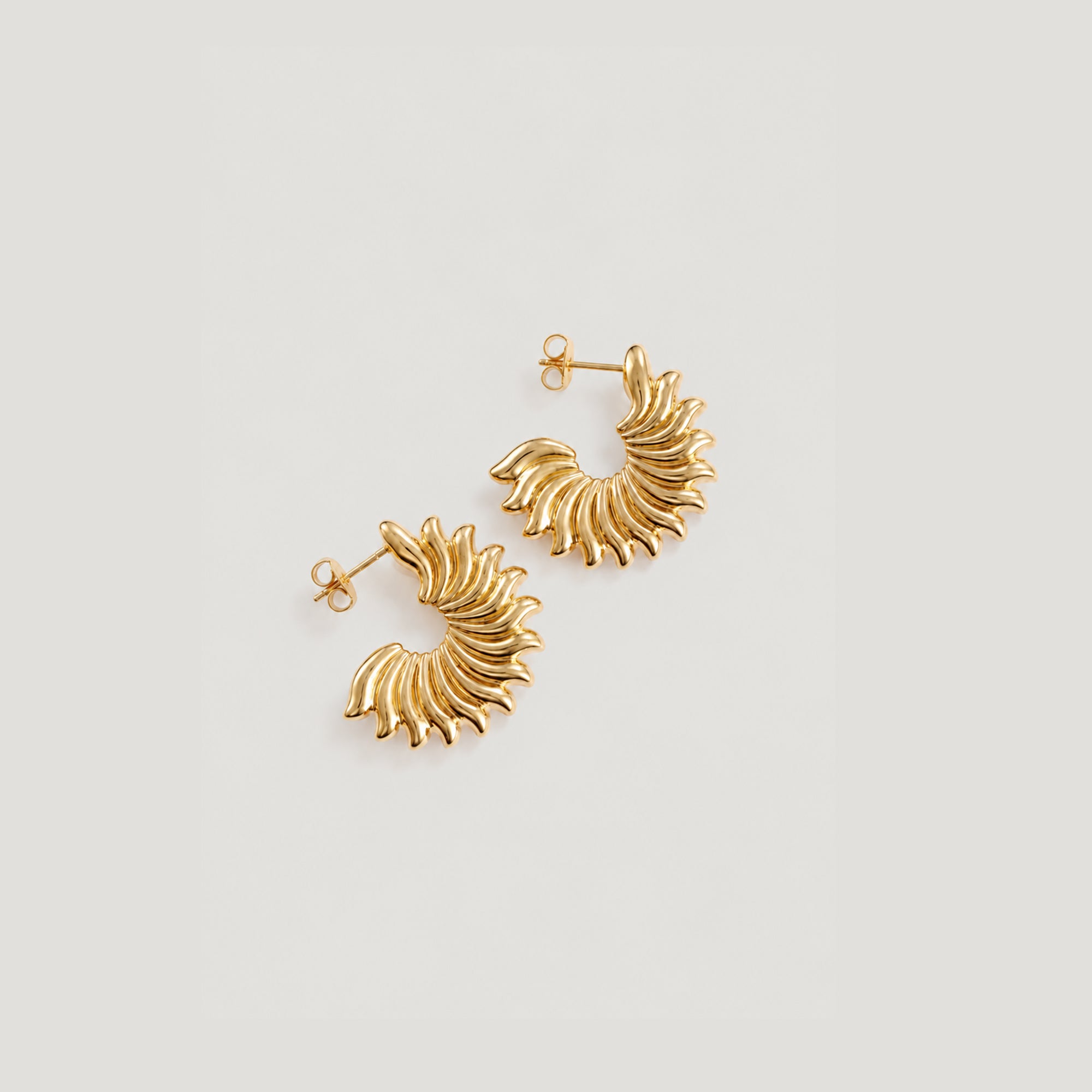 SUN CLAW MIDI HOOPS IN GOLD