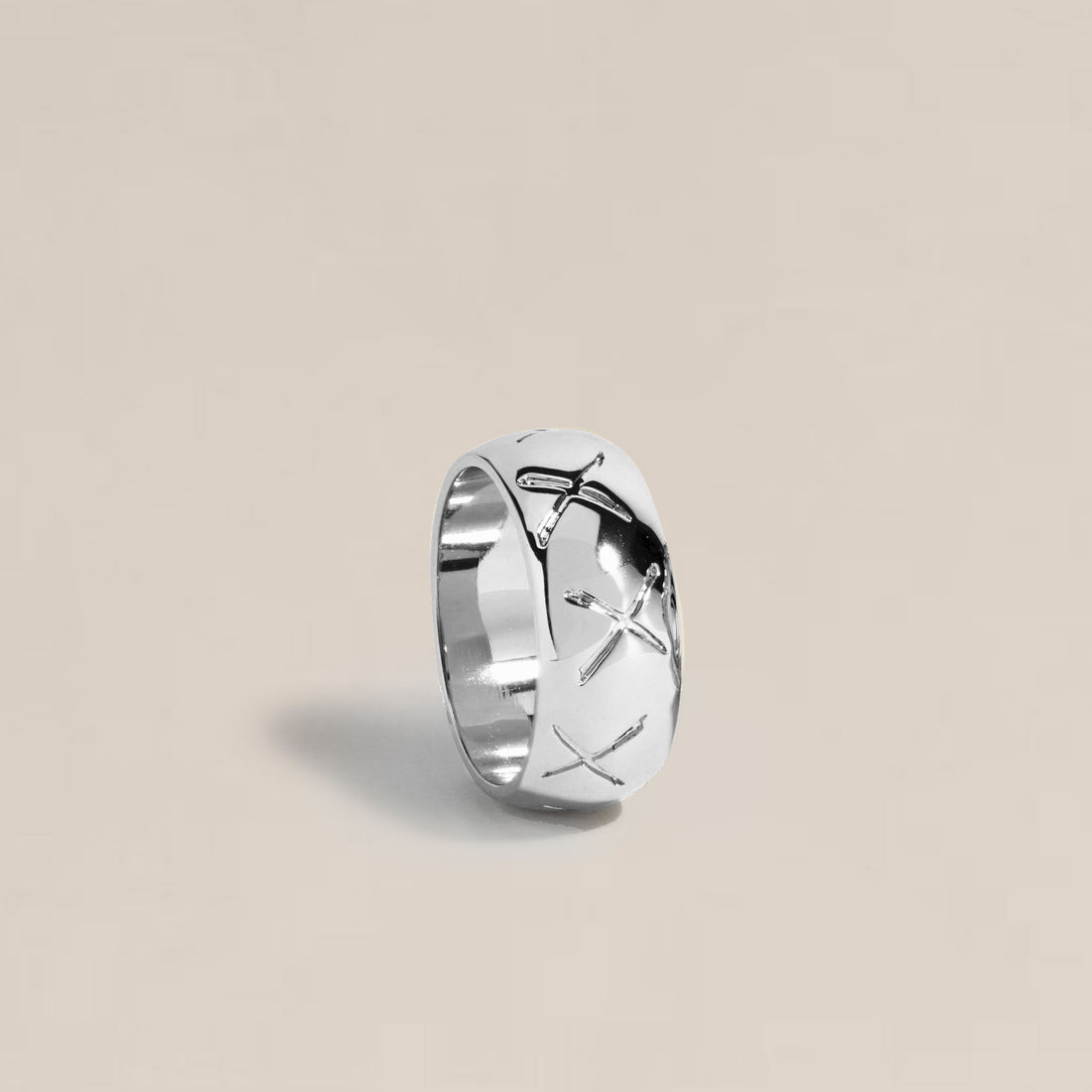 X-ray Band Ring in Silver