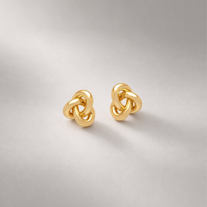 Seva Midi Face on Stud Earrings in Gold