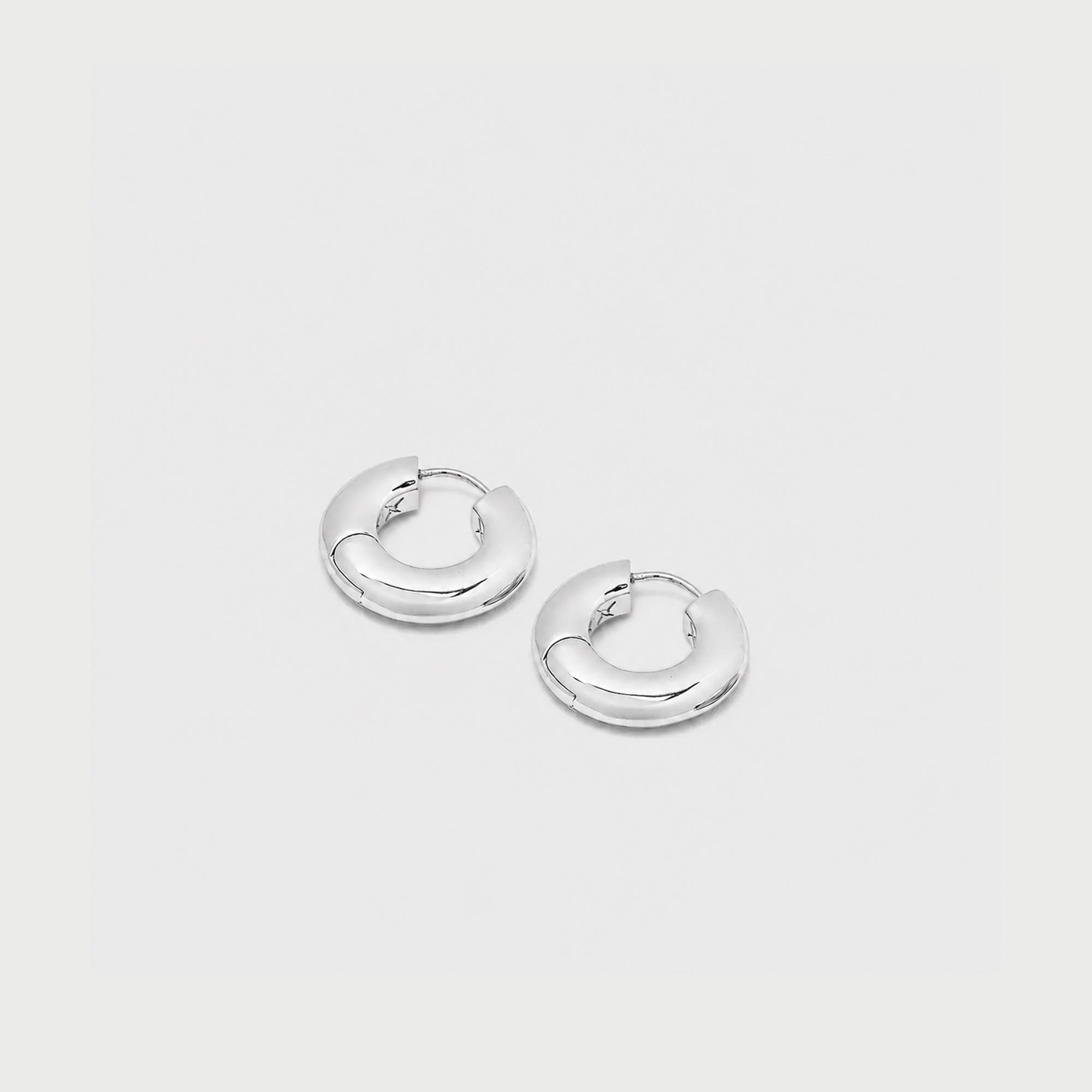 Sirso Maxi Chubby Hoop Earrings in Silver