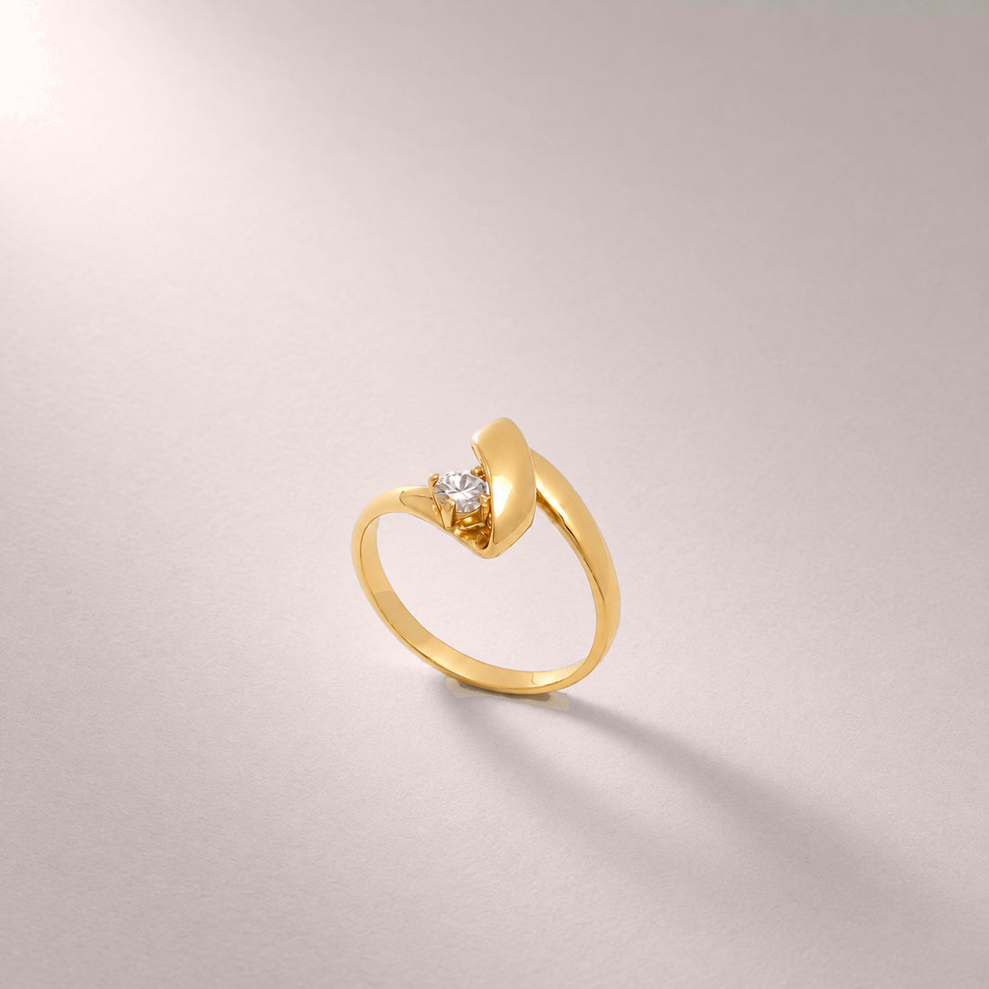 Cleo Crystal Ring in Gold