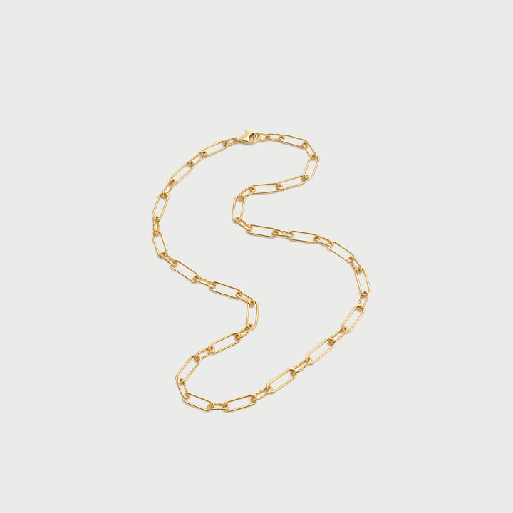 Molten Link Chain Necklace In Gold