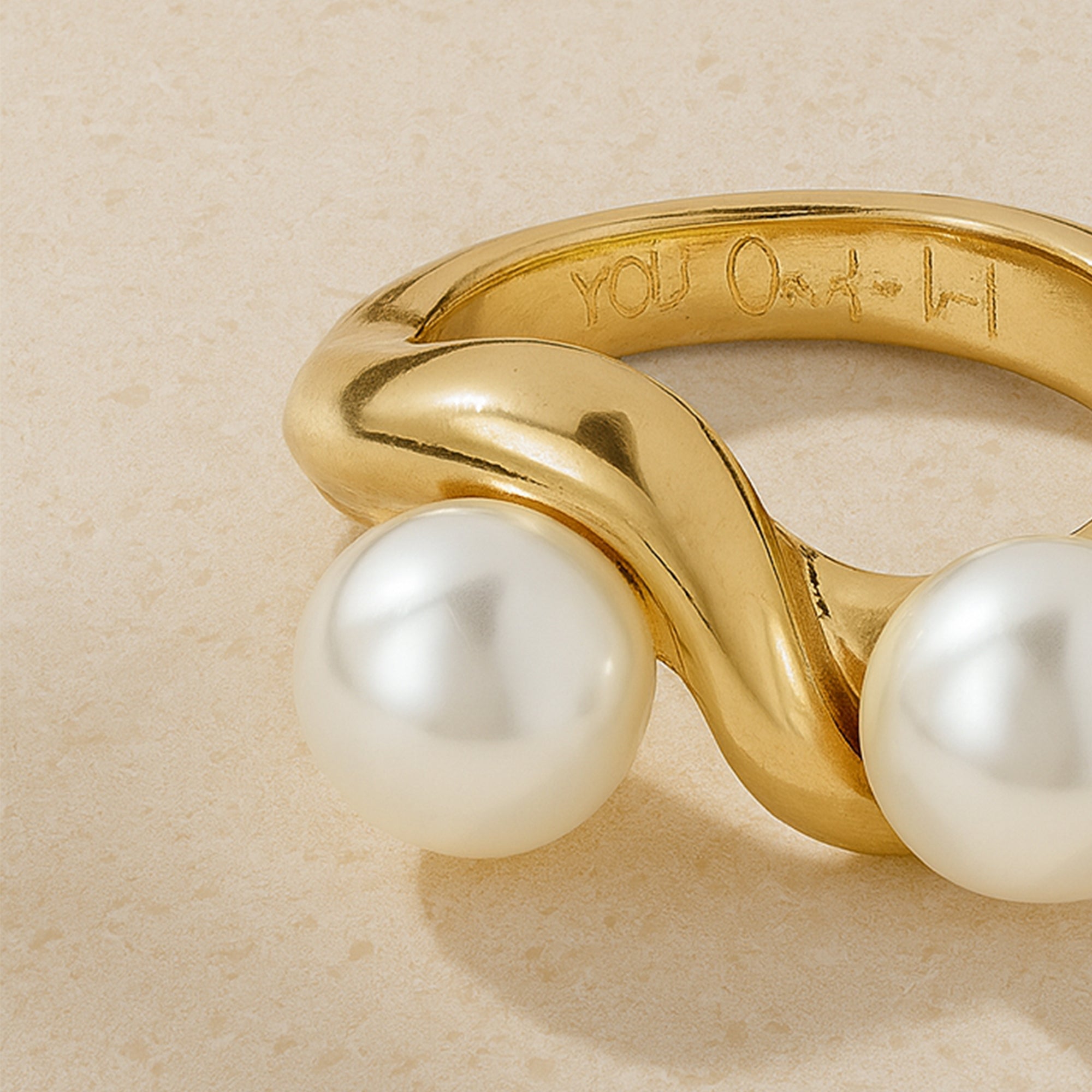 PEARL PALERMO RING IN GOLD